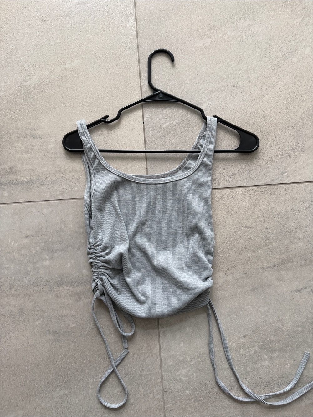 Ruched Side Tie Tank Top